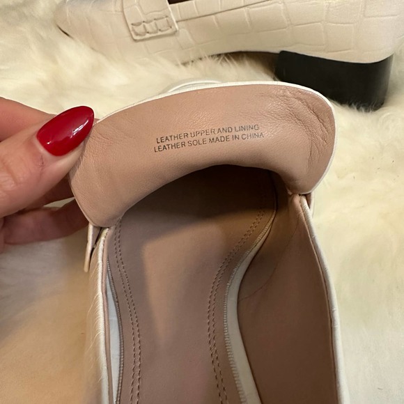 NEW AD & DAUGHTERS White Croc Print Penny Loafers. Size 9 - Picture 7 of 8